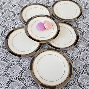 Vintage Noritake Society Satin Bread & Butter Plates 6.25" - Set of 6